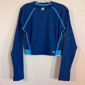 New Balance Long‎ Sleeve Running Crop Top Workout Shirt Women's Large